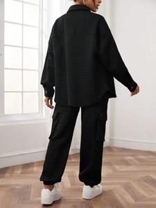 Conjunto deportivo para mujer, chándal ajustado de algodón y poliéster, chaqueta con cremallera, pantalones deportivos, transpirable, elástico, ropa deportiva para gimnasio. - Product Image 4