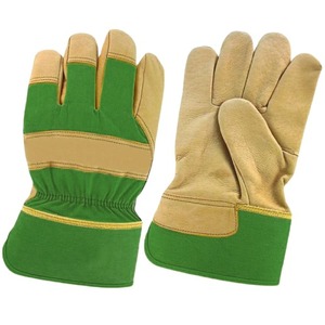 Gants de travail en cuir à doigts entiers, rouge et marron, isolés thermiquement, antidérapants, imperméables, protection UV, pour l'extérieur, hiver, unisexe - Product Image 5