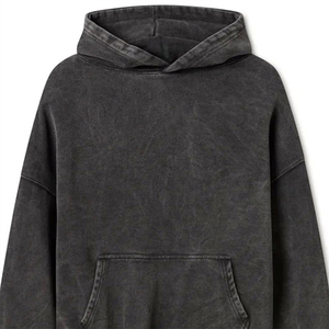 OEM Manufacturer screen printing And Acid Wash Hoodie Heavyweight Oversized Thermal Boxy Fit Cotton Blended Hoodies for <b>Men</b> - Product Image 5