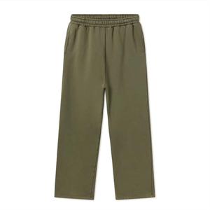 Pantalon tricoté droit taille mi-haute pour femme, patchwork, taille élastique, décontracté, longueur complète, coupe régulière, hiver, respirant, avec cordon de serrage - Product Image 1