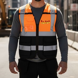 Gilet de sécurité réfléchissant personnalisé, vêtements de travail respirants pour applications industrielles en extérieur - Product Image 1