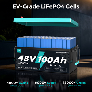 แบตเตอรี่ 48V 100Ah 5.12kWh LiFePO4 เกรด EV เซลล์เกรด A 6000 รอบการใช้งาน 100A BMS ป้องกันการชาร์จเกิน ป้องกันความร้อนเกิน สำหรับโซลาร์บ้าน - Product Image 3