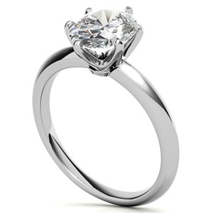 Bague de fiançailles solitaire en moissanite ovale de 2 carats sur mesure, or blanc 14 carats massif, bague de mariage minimaliste - Product Image 4