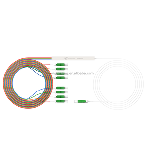 Baja pérdida de inserción FTTH 1M Cable de fibra 1x8 Divisor óptico Mini acero Tude tipo PLC Splitter con LC APC - Product Image 4
