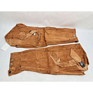 Manches de protection en cuir de vachette pleine fleur haute température certifiées CE, résistantes aux coupures ANSI niveau 2, aux flammes et à la chaleur - Product Image 3