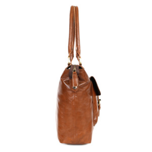 Bolso Tote de Cuero Marrón con Bolsillo Interior, Bolso de Hombro de Cuero Hecho a Mano - Product Image 5