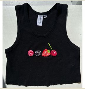 Women Knitted Tank <b>Top</b> Cotton Soft Breathable Eco-Friendly Summer OEM Bulk Wholesale Fashion Streetwear <b>Feathers</b> Beading - Product Image 1