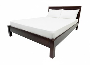 Lit plateforme en pin de Nouvelle-Zélande, taille double, couleur café, artisanal, personnalisable, meubles de chambre à coucher en bois massif Cascara - Product Image 3