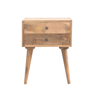 Table de chevet en bois massif avec tiroirs, meuble de chevet en bois au design moderne pour chambre à coucher et mobilier d'hôtel, à prix de gros - Product Image 3