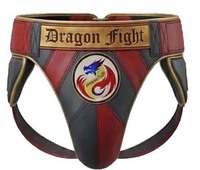 Ensemble de boxe DF-BSArg1 - Casque XL 16 oz, protège-guêtres rouge et gris en cuir véritable, gants de MMA à lacets pour sparring, MMA, Muay Thai, Kickboxing