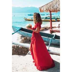 Elegancia: Nuestra Impresionante Colección de Vestidos Boho Diseñados para Almas Libres, Vestido Maxi Casual Rojo de Verano 100% Hecho a Mano - Product Image 4