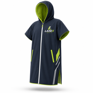 Custom Kids Hooded Swim Parka <b>Changing</b> <b>Robe</b> | Waterproof Windproof Quick Dry <b>Towel</b> Poncho Jacket for Swimming, Surfing & Beach - Product Image 2