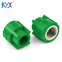 Raccord Droit Femelle PPR Vert pour Tuyau de Conduite, Joint Thermofusible pour Alimentation en Eau Domestique, Vente en Gros