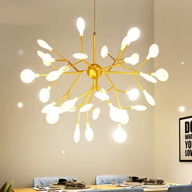Lampu gantung pohon, desain kreatif cabang pohon desain gaya Eropa dan Amerika lampu mewah untuk ruang tamu