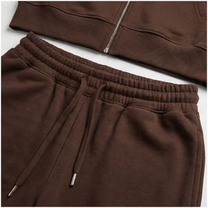 Conjunto de 2 Piezas de Sudadera con Capucha y Pantalones Deportivos de Felpa de Peso Medio 100% Algodón para Mujer, Estilo Vintage, para Otoño e Invierno - Product Image 5