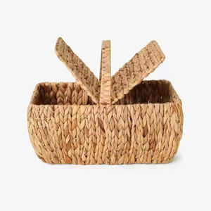 Woven Seagrass <b>Square</b> Storage <b>Basket</b> Eco-Friendly Handmade Towel & Clothing Organizer 6-10L Capacity for Living Room Kitchen Use - Product Image 6
