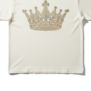 Oversized Rhinestone T <b>Shirt</b> <b>Men</b> High Street Hip Hop Bling Tee Premium Combed Cotton Custom Graphic Diamond Top Vendor - Product Image 4