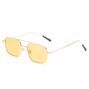 Gafas de Sol Rectangulares de Doble Puente Metálicas con Protección UV, Montura Completa, Ligeras y Duraderas, con Logotipo Personalizado, Últimas Tendencias RTS - Product Image 5