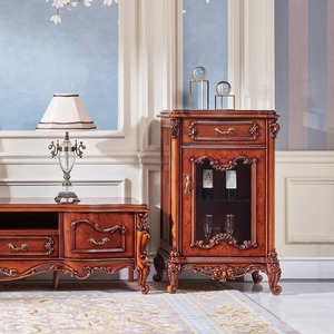 Meuble de rangement en bois de style français de luxe, console classique pour salon, hôtel, villa - Product Image 5