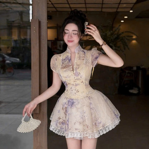 Robe longue unie à manches courtes pour femme, taille naturelle, alliant parfaitement élégance, confort, décontracté et formel, idéale pour diverses occasions. - Product Image 4