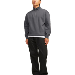Oem Custom Logo Lightweight 100% Cotton Fleece Half/Quarter Zip Collar Golf <b>Pullover</b> Sweater Knitted Sweatshirt for <b>Men</b> - Product Image 2