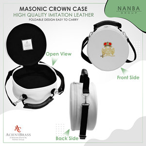 NANBA GROUP Étui de transport souple et léger en cuir pour casquette de Rite Écossais Maçonnique 33ème Degré, avec fermeture éclair, 10x22cm - Product Image 2