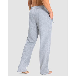 Pantalon de survêtement décontracté pour homme en mélange polyester/coton, taille élastique, à lacets, poches latérales, coupe-vent, séchage rapide, léger, pour l'automne - Product Image 3