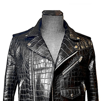 Veste en cuir écologique imperméable à col montant et logo frontal, très tendance, pour hommes, avec couleurs et tailles personnalisables