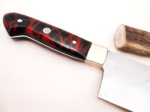 Handmade OEM Kitchen Chef <b>Knife</b> Set High Quality Stainless Steel Damascus Blade Vegetables Leather <b>Sheath</b> Included 3-Year - Product Image 3