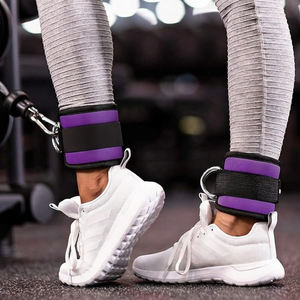 Sangles de cheville rembourrées pour machine à câble, idéales pour les exercices de fessiers et du bas du corps en salle de sport, accessoires de fitness en Spandex et Nylon - Product Image 2