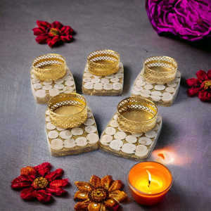 Dernier mini bougeoir en orgonite avec copeaux de cristal naturel pour le Nouvel An Noël Diwali Deepavali Home Decoration Gift - Product Image 3