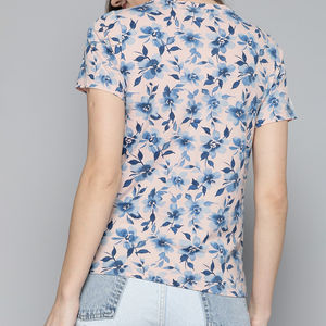 Camisetas de Verano para Mujer al por Mayor, de Primera Calidad, Estampadas, Cuello Redondo, Color Sólido, Corte Regular, Transpirables, de Secado Rápido, 100% Algodón - Product Image 6