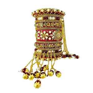 Ensemble de bracelets de mariage islamiques tendance vert émeraude de qualité supérieure, bijoux traditionnels pour femmes en or doré - Product Image 4