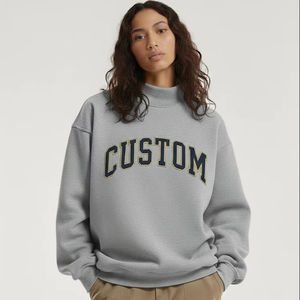 Sudadera de Forro Polar para Mujer, Cuello Alto, con Logotipo Frontal, Talla Grande, Ecológica, Resistente al Viento, Personalizable, Venta al Por Mayor 2026 - Product Image 1