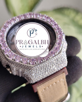 Pragalbh Jewels Maßgefertigte Diamantbesetzte Uhr Mikro-Pavé Moissanit-Uhr Luxuriöse Hip-Hop Quarzuhr aus Edelstahl