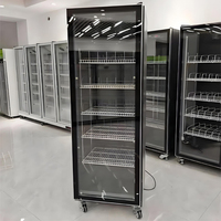 Vitrine réfrigérée verticale à porte simple, refroidie par air, pour boissons, usage commercial
