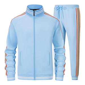 Ensemble de jogging décontracté pour homme en molleton de coton deux pièces, respirant, haute qualité, personnalisable - Product Image 2