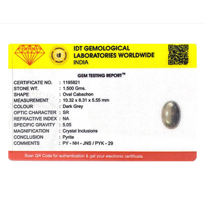Loose Pyrite Gemstone 7.5 Carat Certified Natural High Quality Wholesale - Product Image 4
