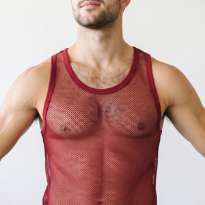 Débardeur en résille transparente unisexe 100% polyester, sans manches, séchage rapide, pour club et soirées sexy - Product Image 4
