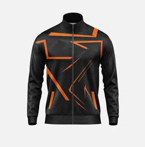 Customized Sublimation Winter Mandarin Collar Zipper Closure <b>Track</b> <b>Jacket</b> Hot Sale Sports Woven Solid - Product Image 4