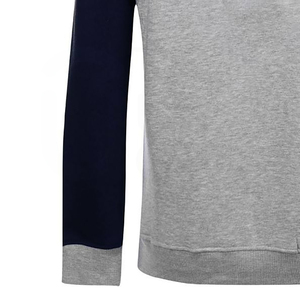 เสื้อสเวตเชิ้ตแขนยาวทรงแร็กแลนสีเทากรมท่าสำหรับผู้ชาย คอกลม มีกระเป๋า สวมใส่สบาย ทรงปกติ ผ้าถักนิตติ้ง ผ้าฝ้าย เหมาะสำหรับใส่ในฤดูใบไม้ร่วง - Product Image 6