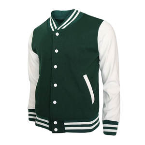 Chaquetas universitarias personalizadas para el invierno, chaquetas de lana cálidas con mangas de cuero y letras para clima frío. - Product Image 3