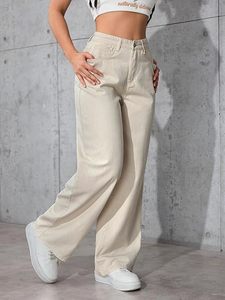 Pantalones Vaqueros de Mezclilla para Mujer, Corte Bootcut, Cintura Media, Largos, Corte Regular, Color Sólido, Casuales, Ecológicos, Vintage, 100% Algodón, Transpirables - Product Image 6
