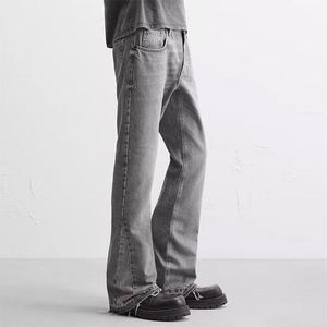 กางเกงยีนส์เดนิมแฟชั่นสำหรับผู้ชาย HAMIO SPORTS รุ่น Winter Denim สไตล์หวาน สีอ่อน ระบายอากาศได้ดี เอวต่ำ ทรงตรง น้ำหนักเบา ตกแต่งด้วยผ้าปะติด - Product Image 3