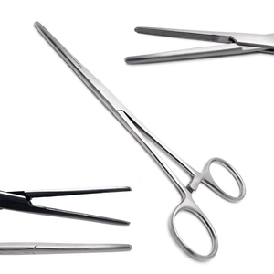 Pinzas de Presión Voarse Premium de 21 cm y 25 cm, Mordazas Curvas Dentadas, Acero Inoxidable, Instrumentos Médicos Quirúrgicos Generales, Marca CE ISO - Product Image 1