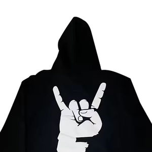 Sweat à capuche personnalisé en coton mélangé de haute qualité pour hommes et femmes, impression sérigraphique streetwear, fournisseur OEM en gros - Product Image 1