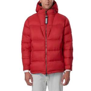 Chaqueta Acolchada Roja para Hombre, Chaqueta Térmica con Burbujas, Resistente al Viento y con Cremallera Resistente, Logotipo Personalizado OEM - Product Image 1