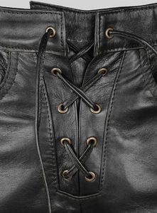 กางเกงหนังผูกเชือก - สไตล์ - Product Image 5