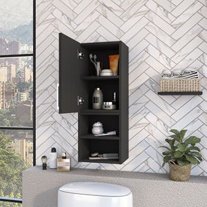Armadietto da bagno a 2 ripiani in Wengue Nero - Product Image 2