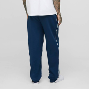 Pantalones Deportivos de Pierna Ancha Estilo Urbano 2026, Personalizados, de Algodón, con Franja en Contraste, Cintura con Cordón, Bolsillos Laterales, Color Sólido - Product Image 2